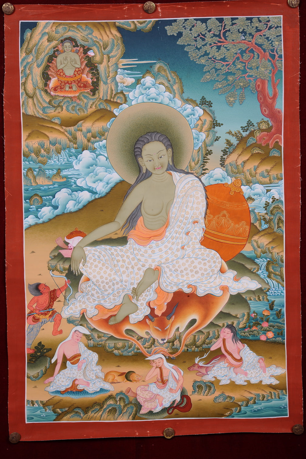 Embrace Tranquility: Exquisite White Tara Thangka (65x42 cm)