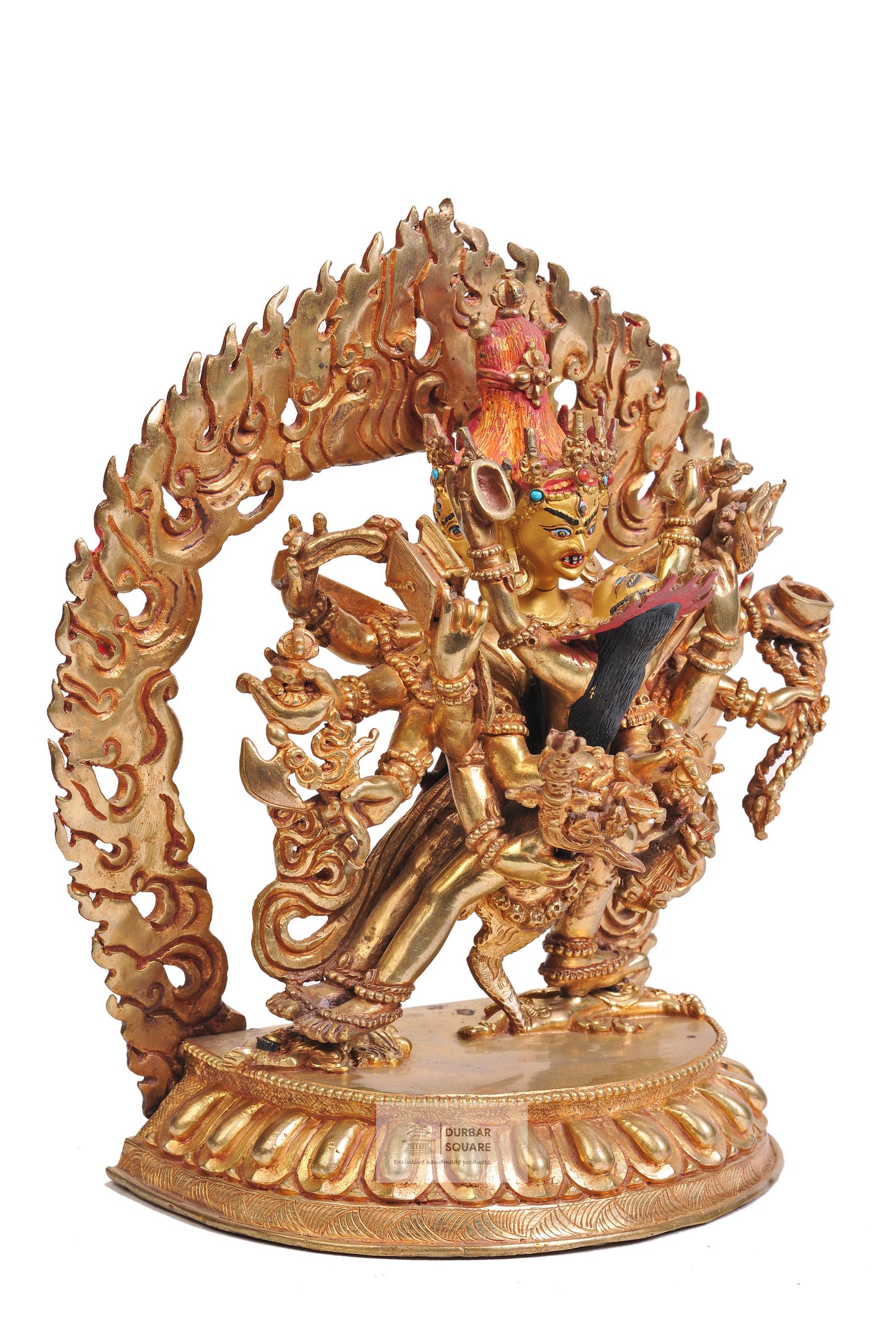 Gold Plated Bhairab / Kaalchakra shakti statue