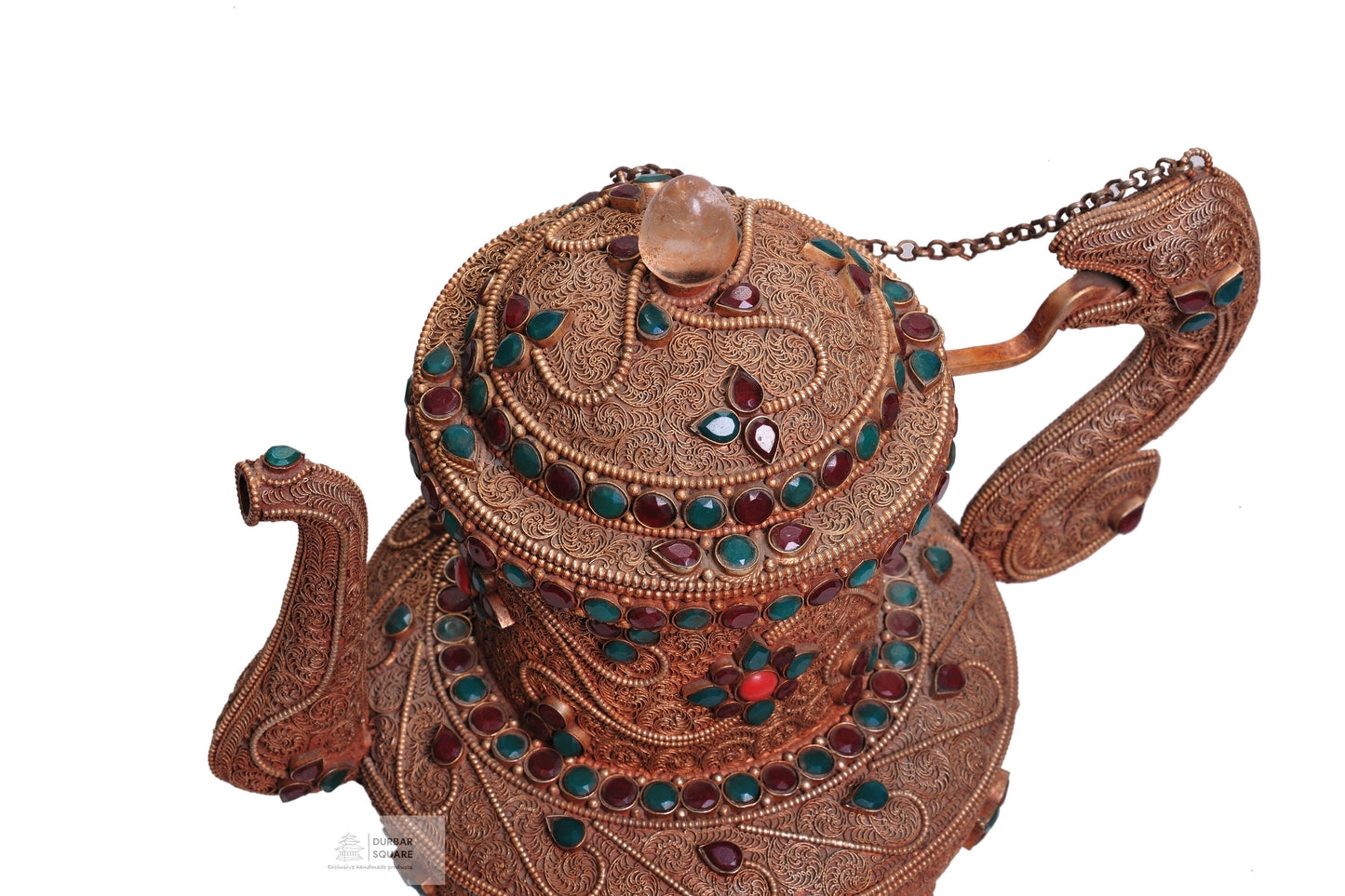 Tea pot made with precious stones