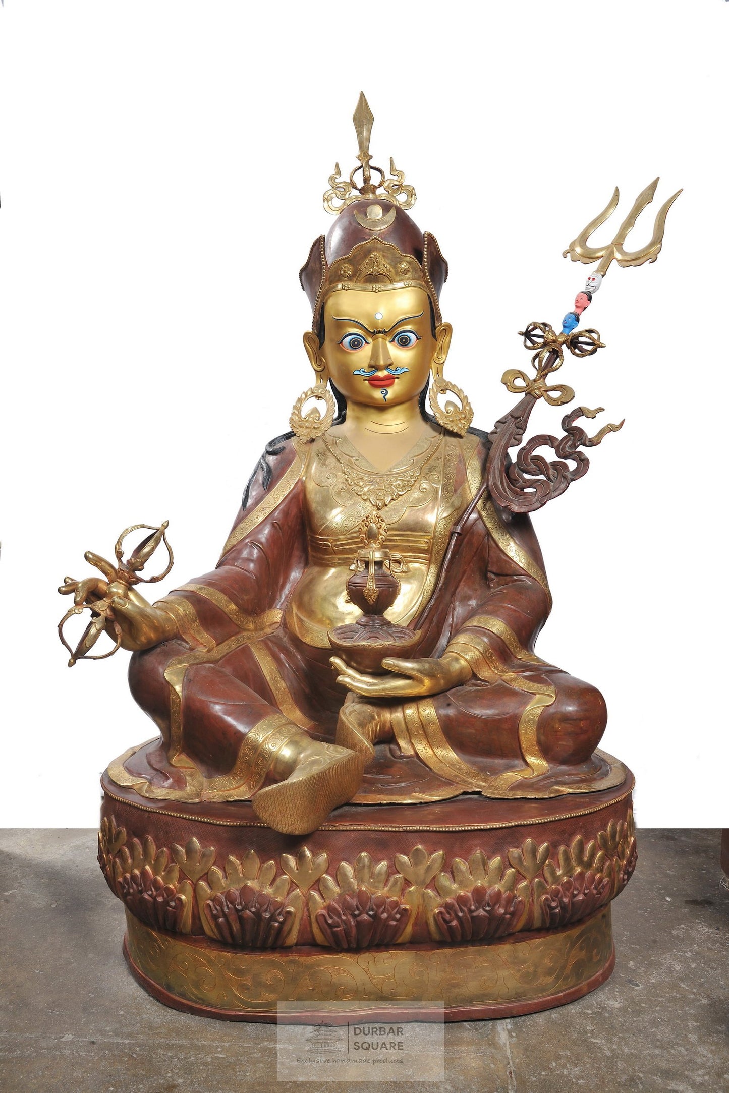 Gold plated Padhmasambhaba Statue