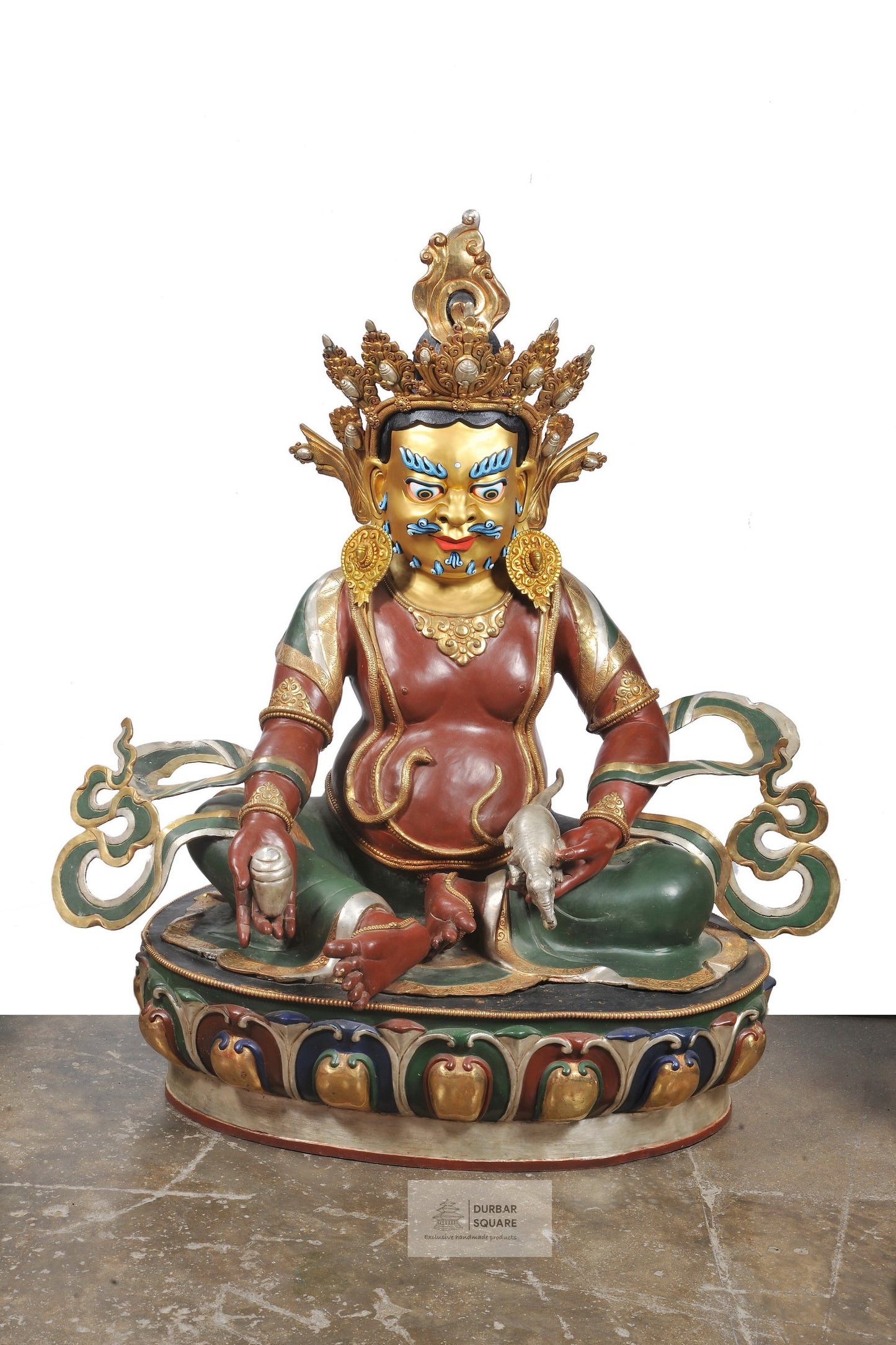 Gold plated Kuber Jambhala Statue