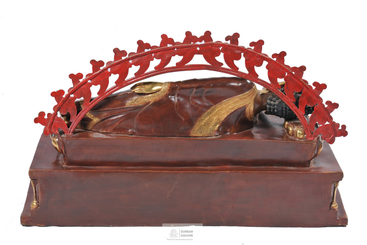 Gold plated Nirvana Buddha Statue