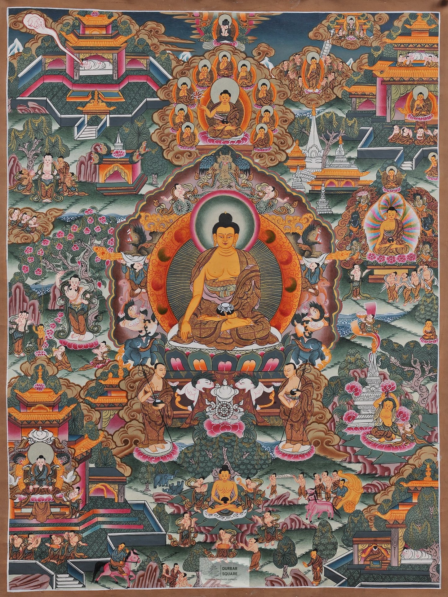 Buddha Life story Thangka