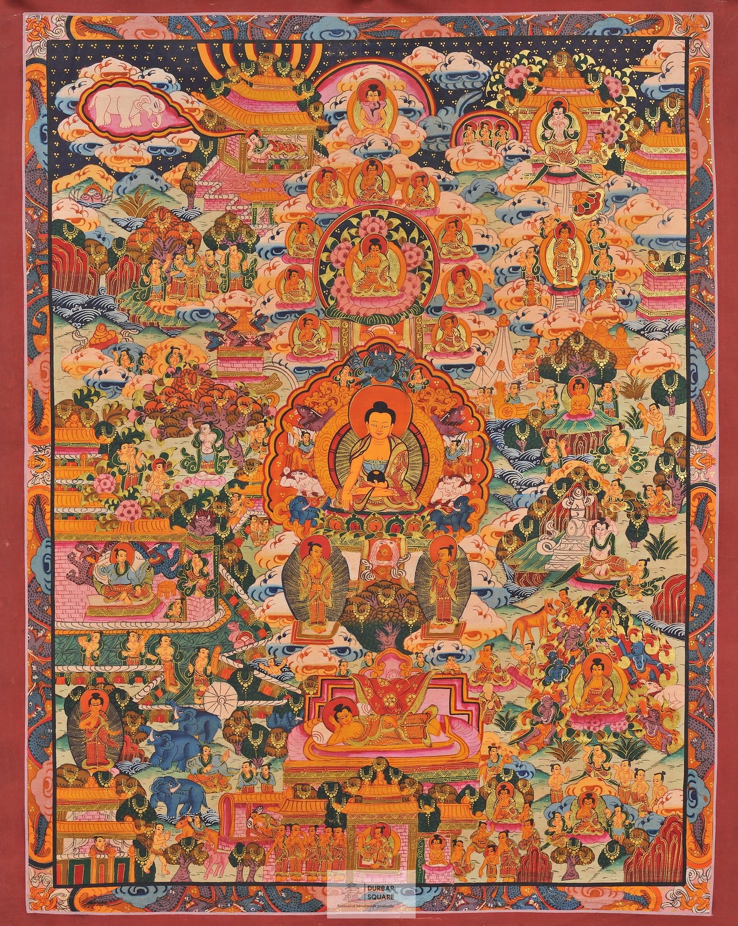 Buddha Life story Thangka