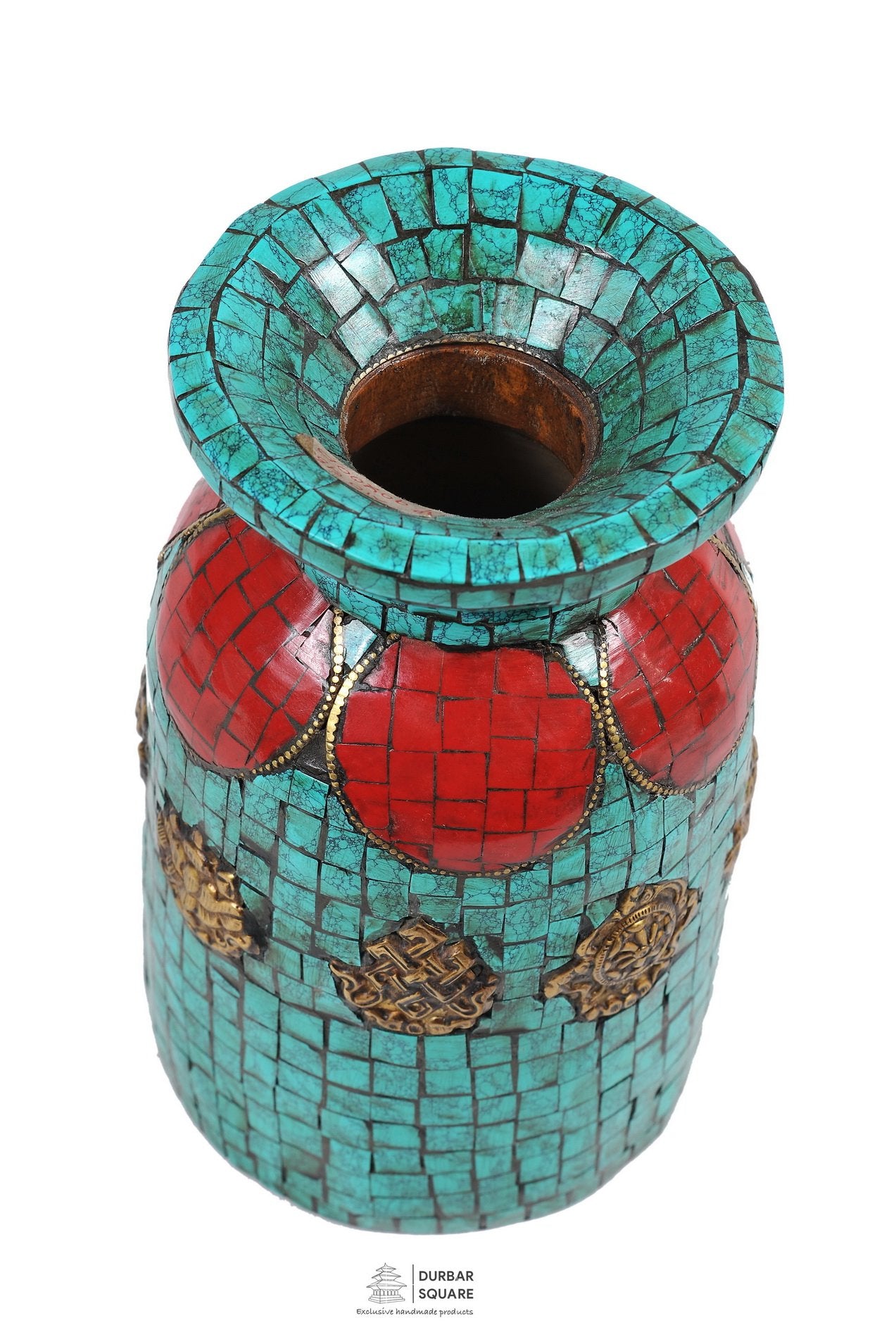 Ashtamangala carved Pot