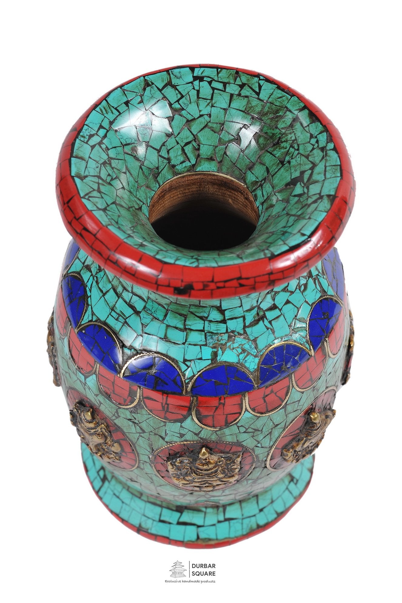 Ashtamangala carved Pot