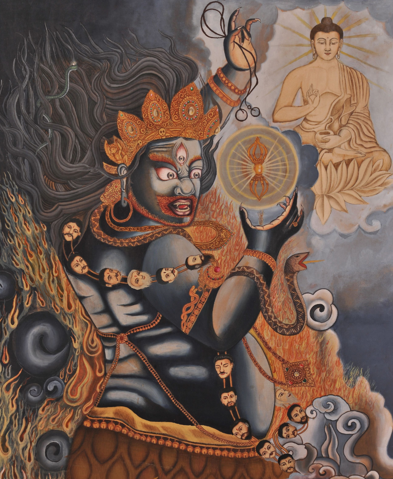 Mahakal Bhairav / Vajrabhairava Thangka