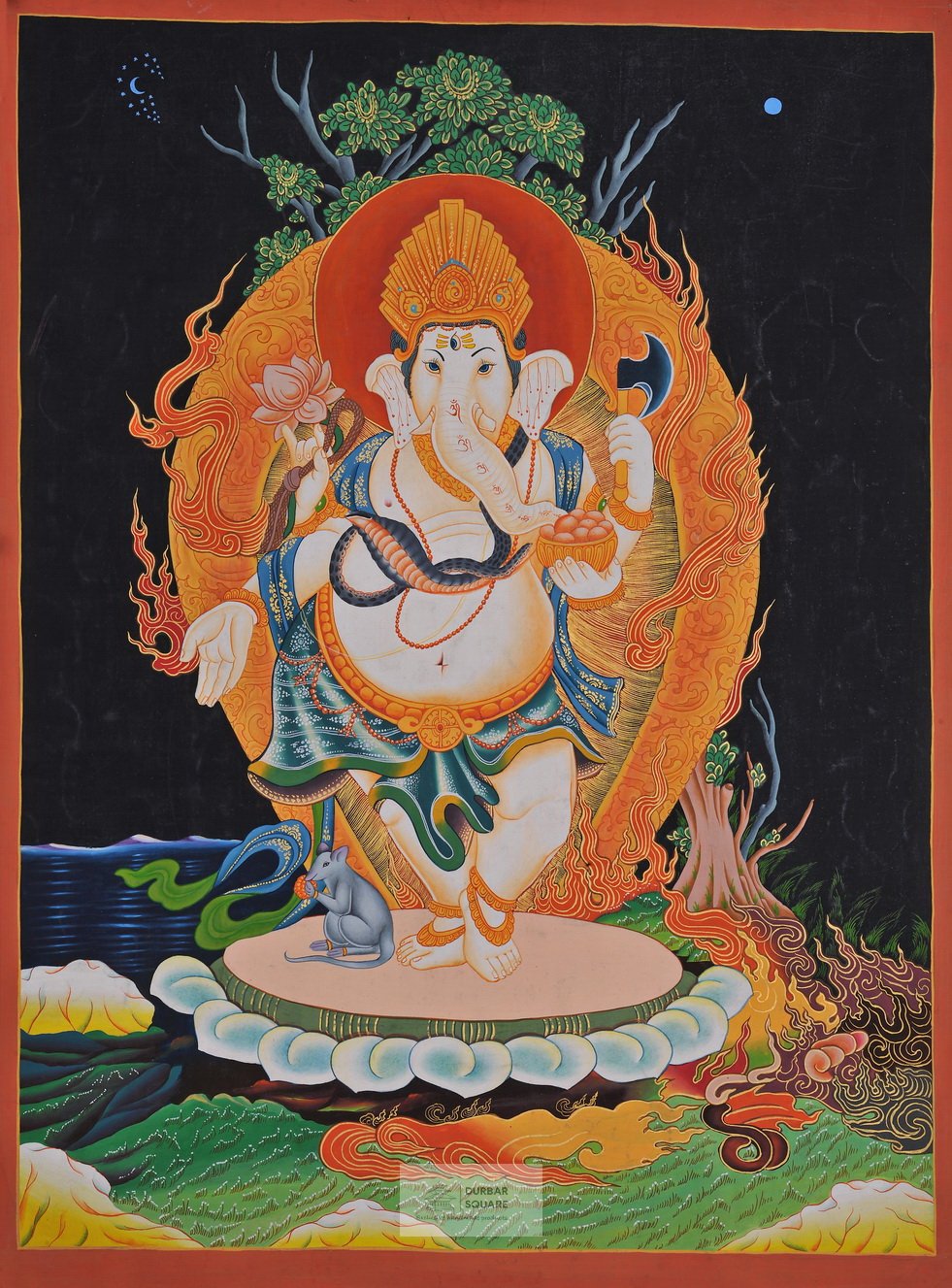 Standing Ganesh Thangka