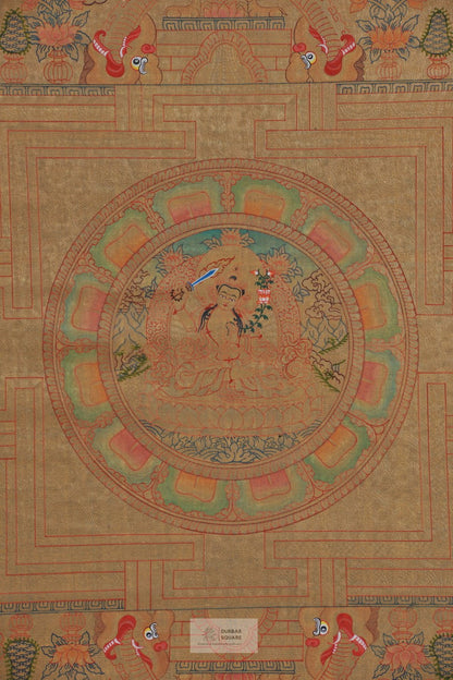 Manjushree Mandala Thangka with Pancha Buddha