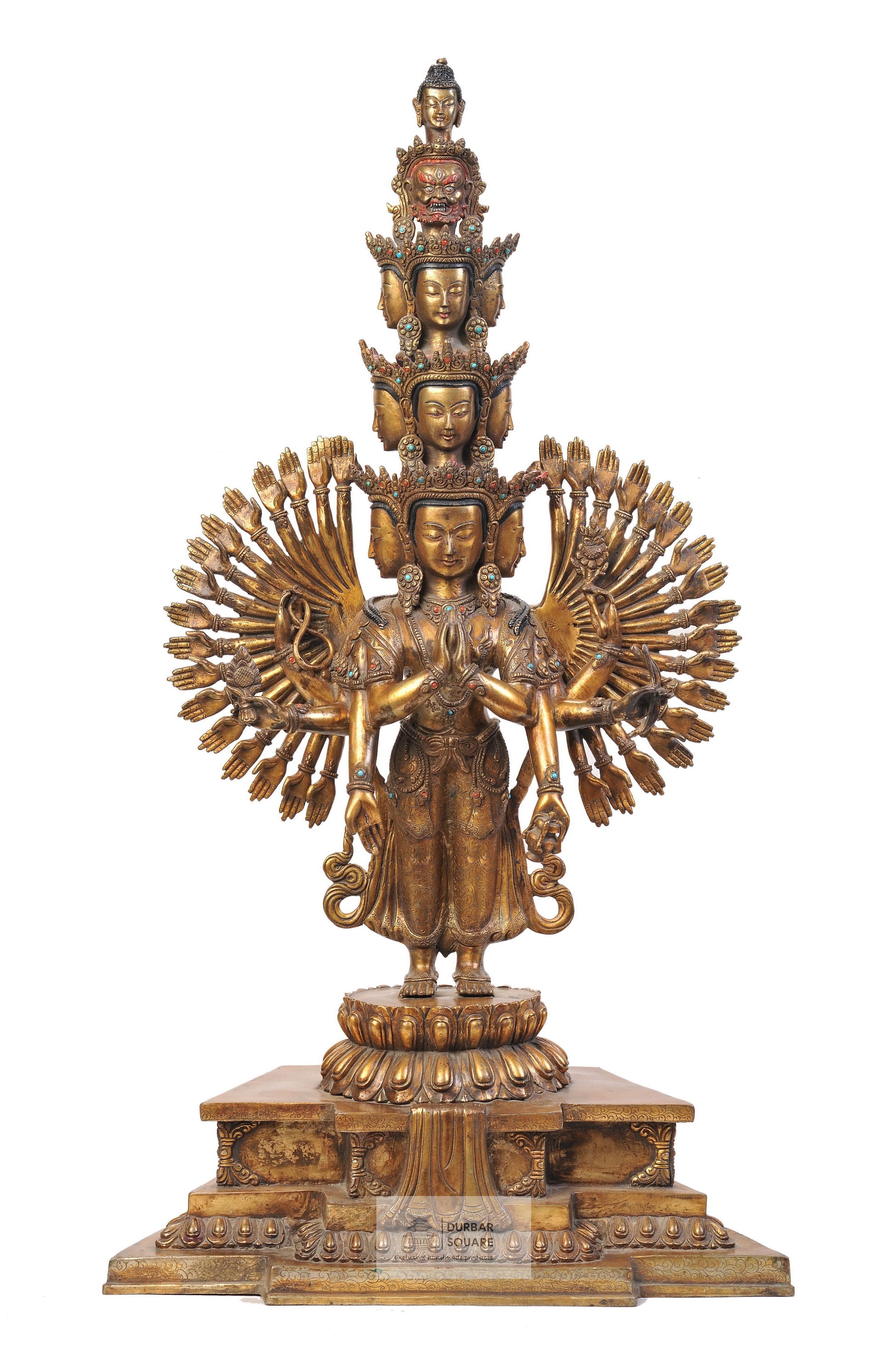 Gold Plated Avalokiteśvara Statue