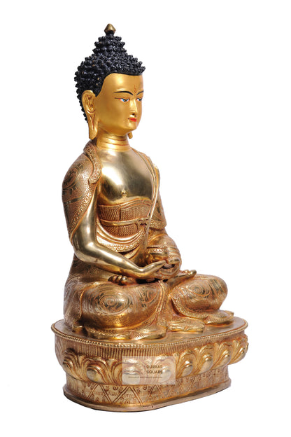 Gold Plated Amitabha Buddha Statue