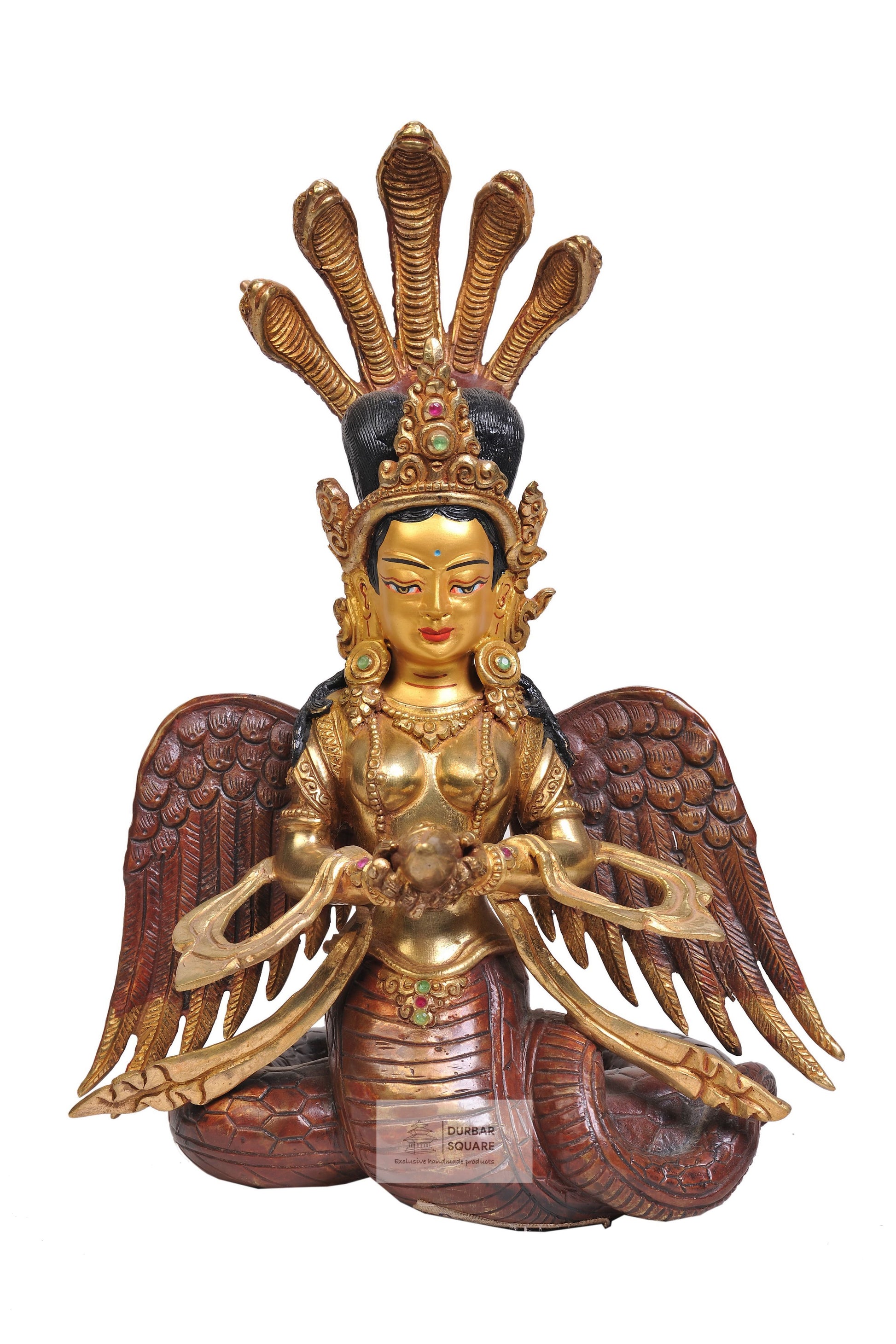 Gold Plated Naag Kanya statue