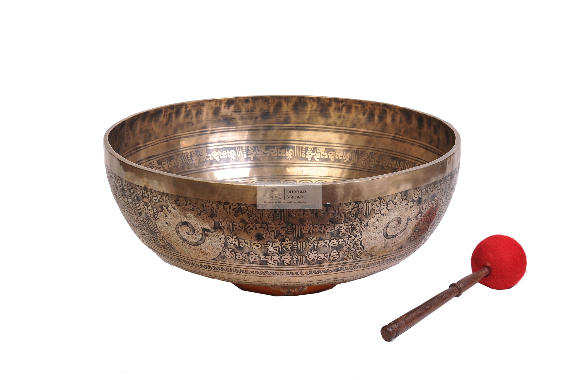 Singing Bowl carved with decorated conch