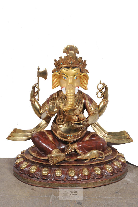 Gold plated Ganesh Statue