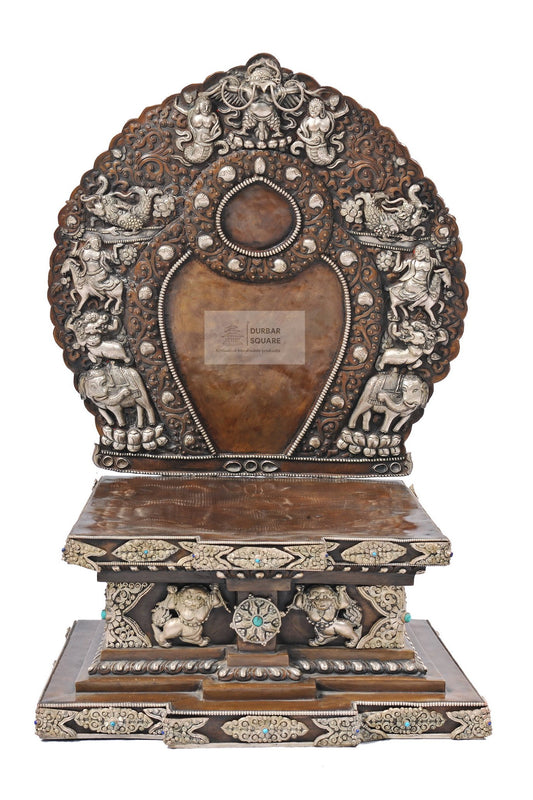 Silver & Copper Statue Base