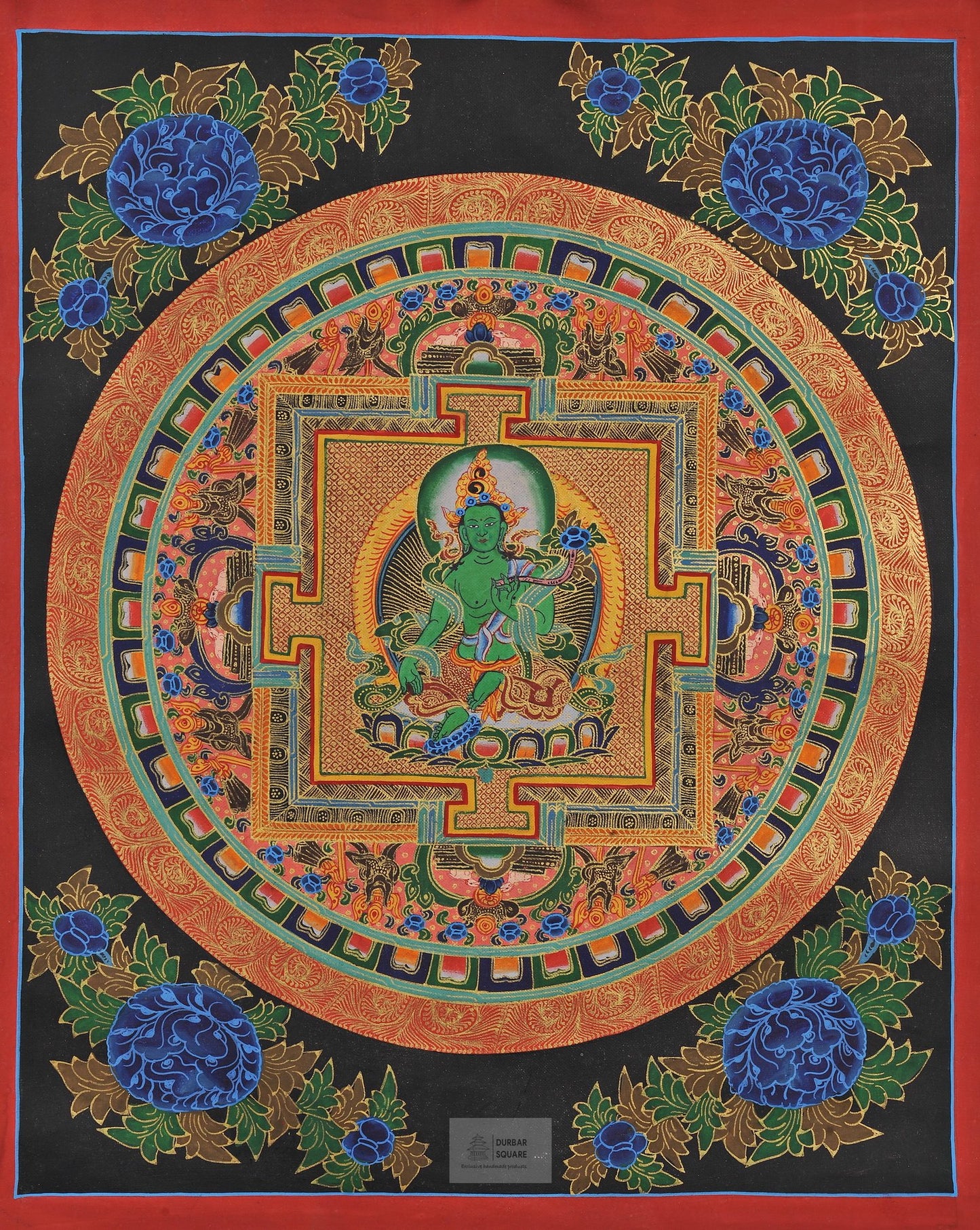 Mandala with Green Tara Thangka