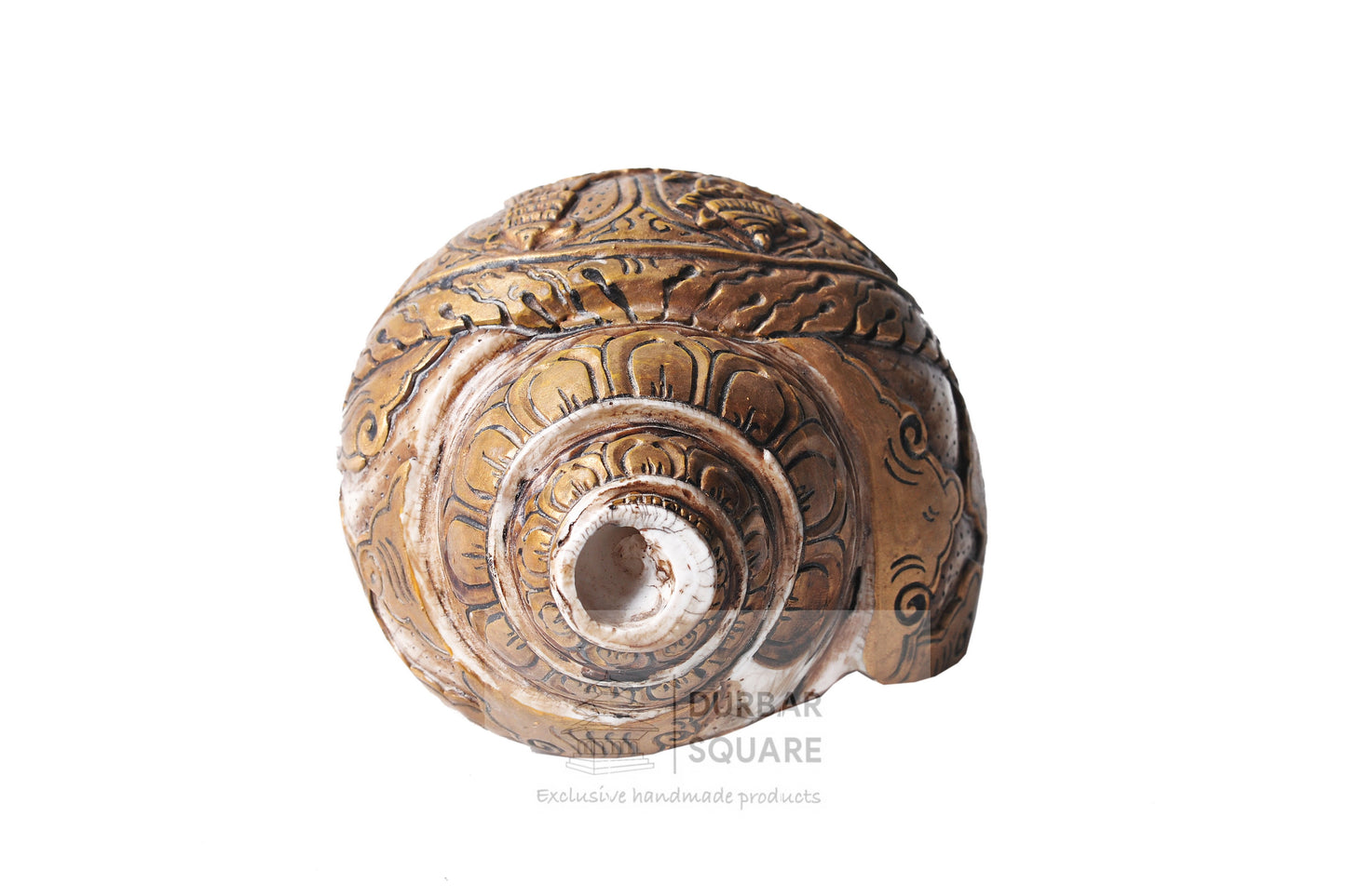Ashtamangal & Buddha engraved Conch shell
