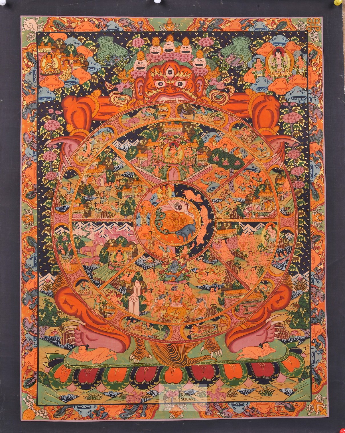 Bhavacakra / Wheel of life Thangka
