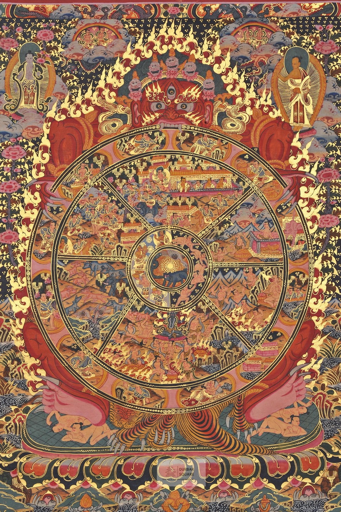 Bhavacakra / Wheel of life Thangka