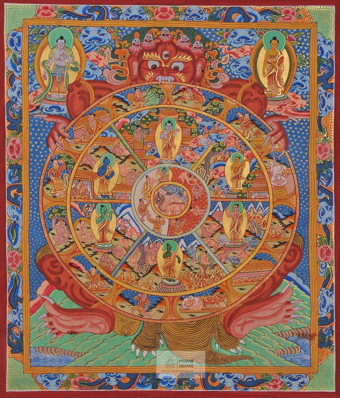 Bhavacakra / Wheel of Life Thangka