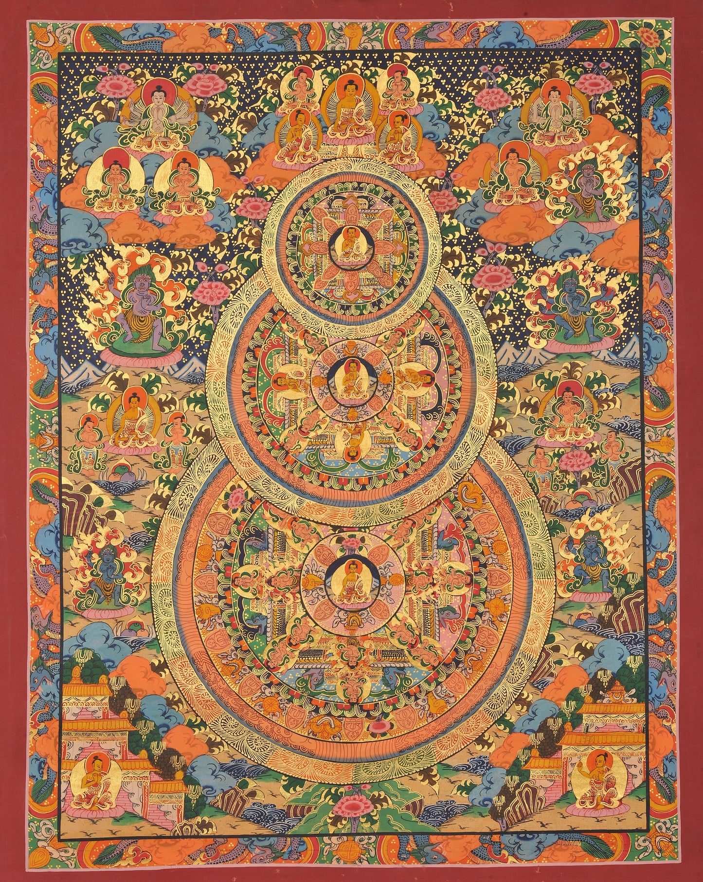 Three Buddha Mandala