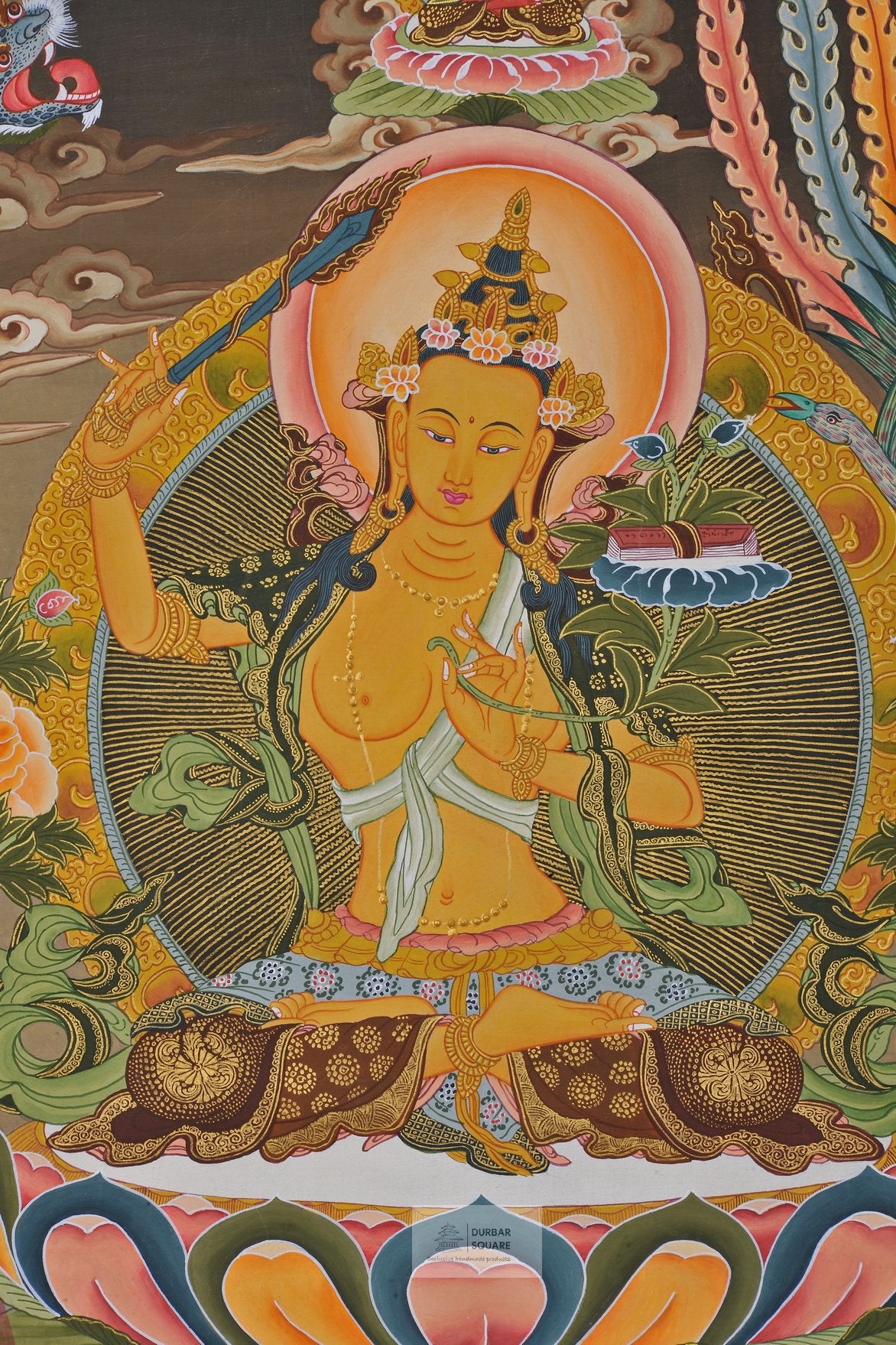 Manjushree Thangka with Amitabha Buddha