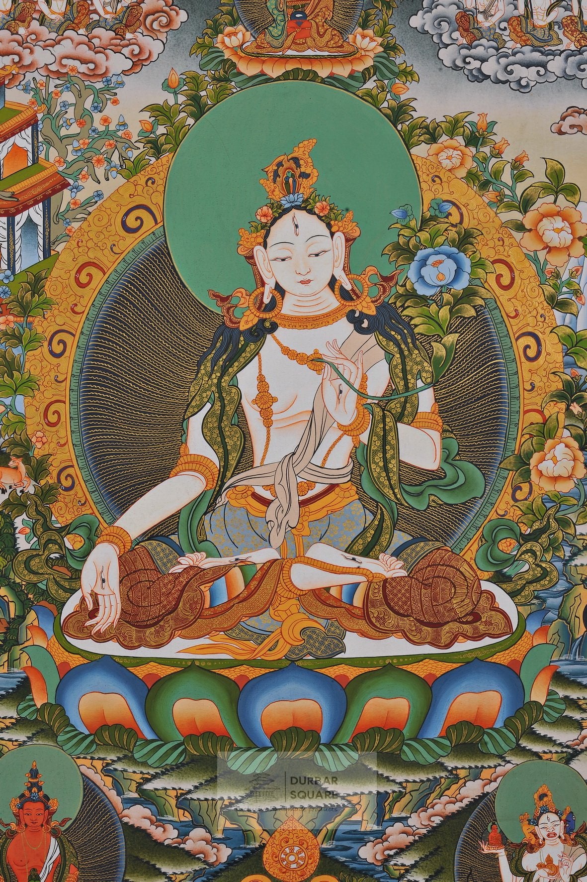 White Tara Thangka with Amitābha & Namgyälma